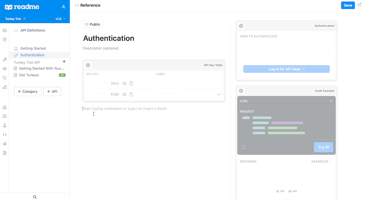 Configuring the Getting Started & Authentication Pages