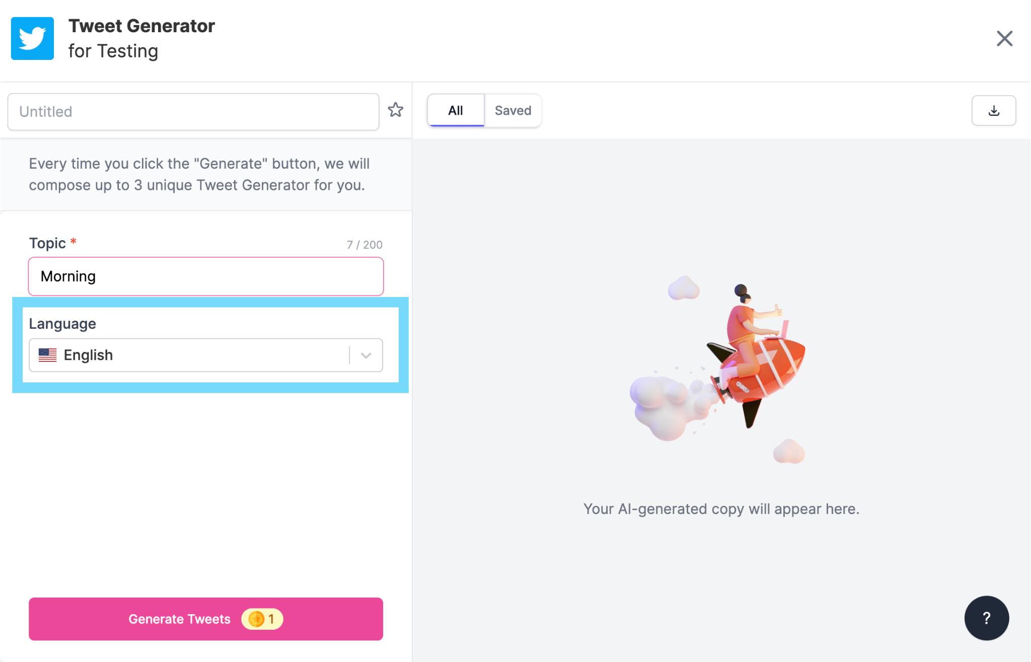 Twitter Tweet Generator