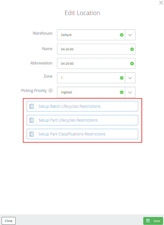 Location Restrictions