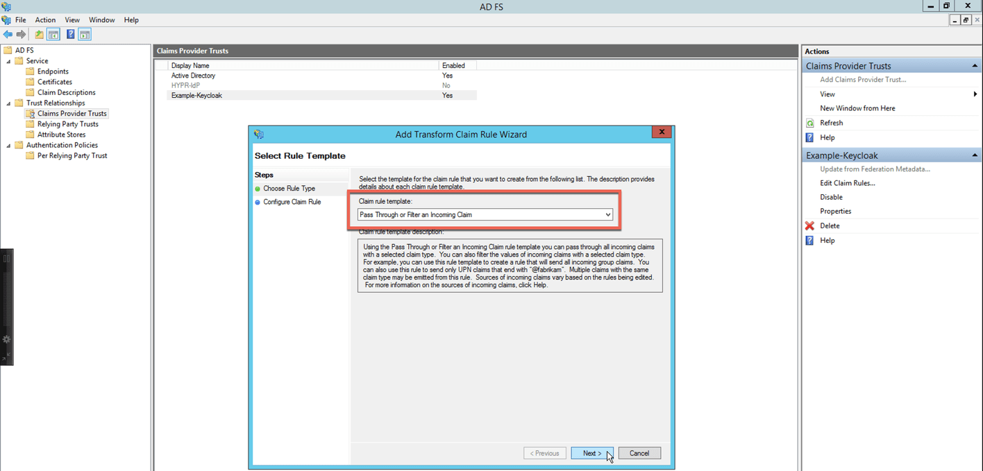 Deploying Keycloak IdP with AD FS