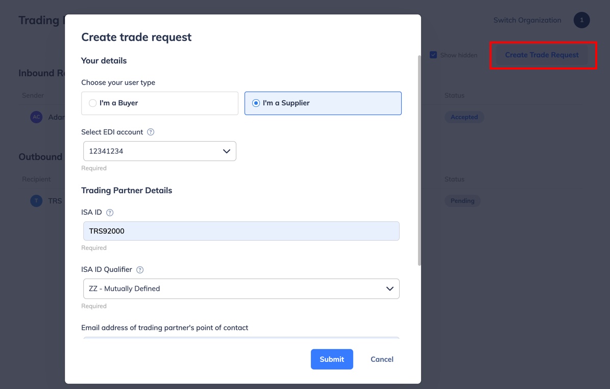 New features Trade Request and Scenario testing