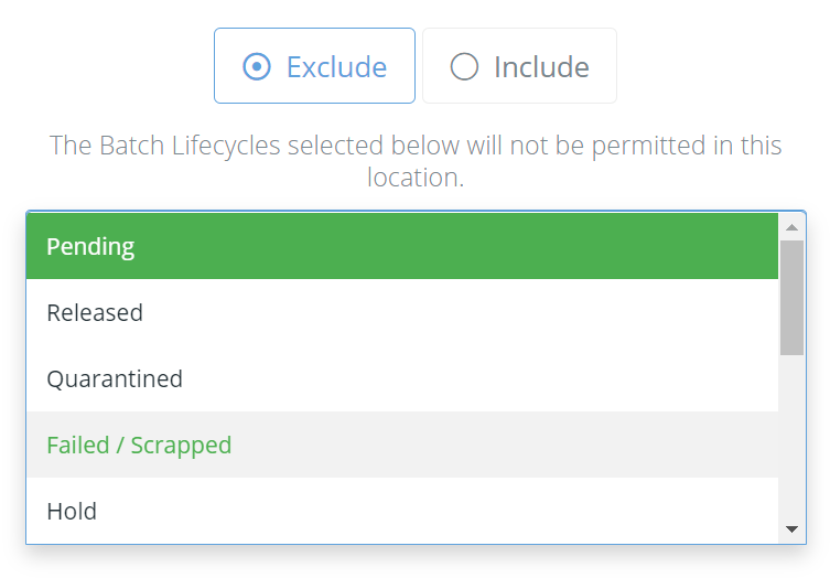 Location Restrictions