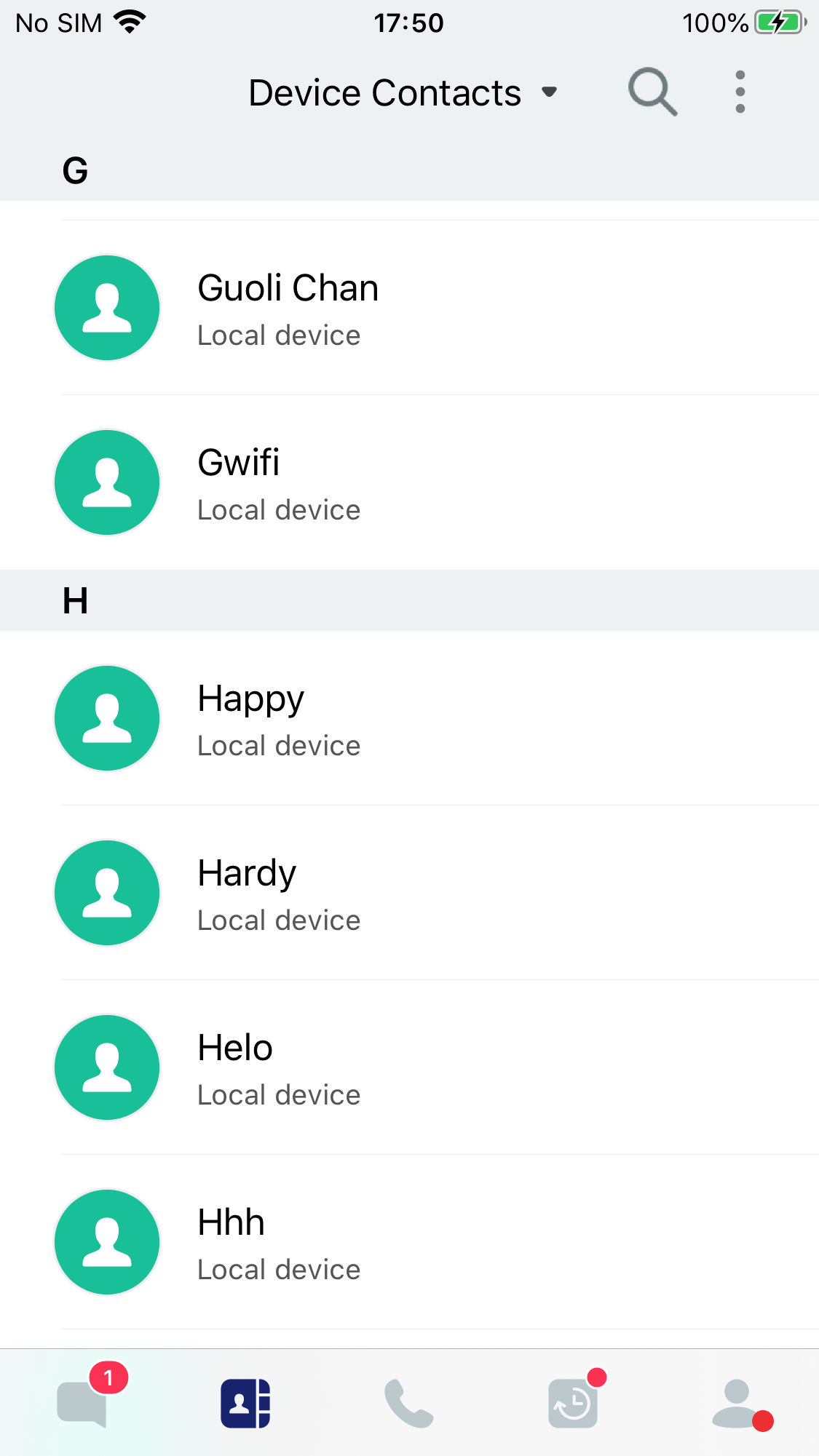 Sync Device Contacts