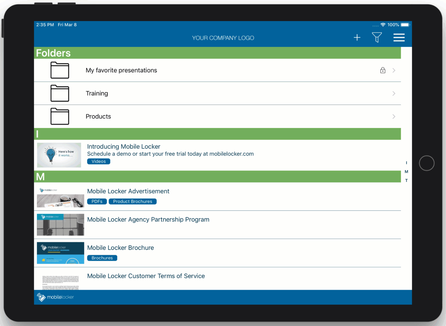 Mobile Locker for iOS