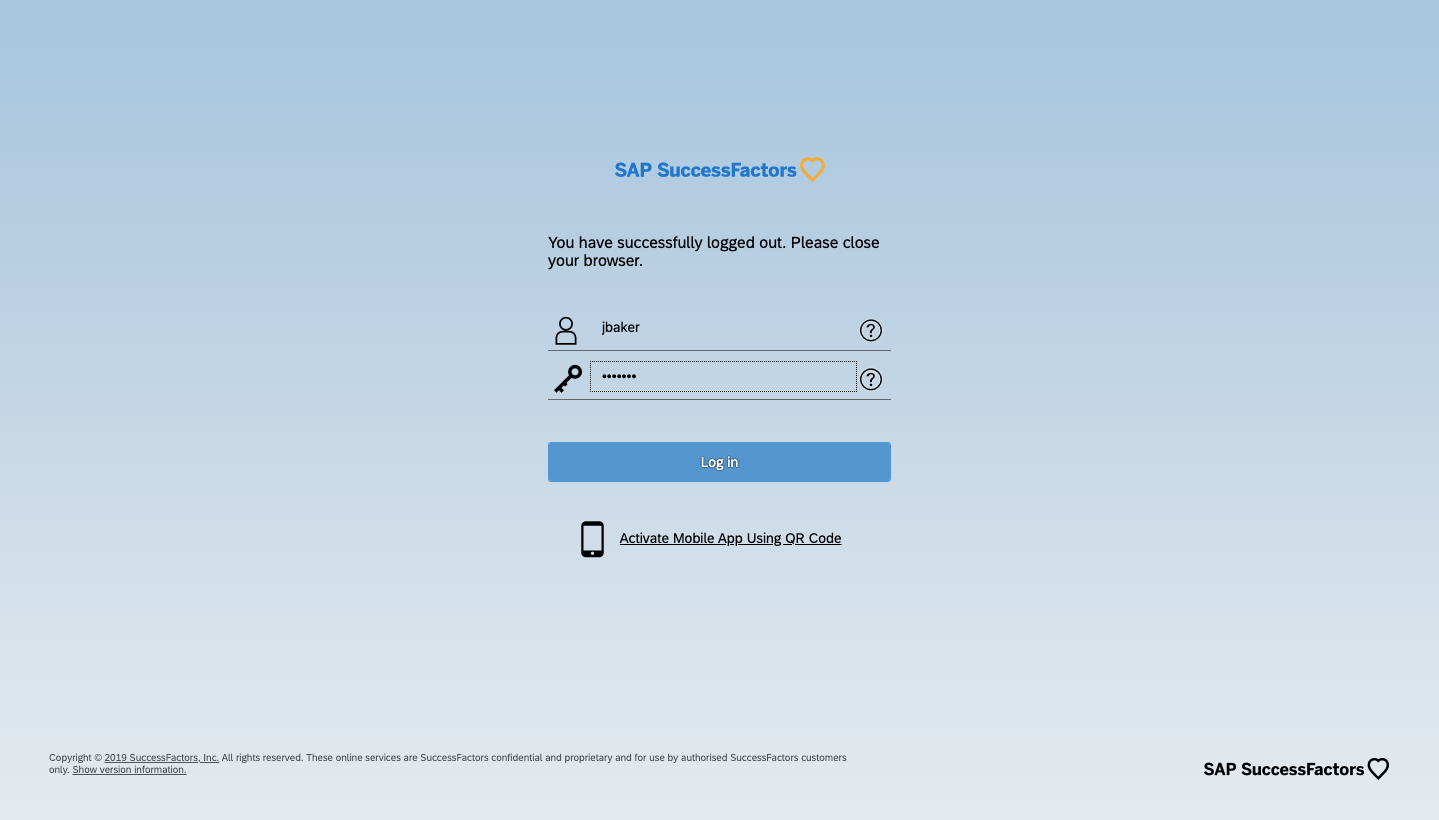 Successfactors Login