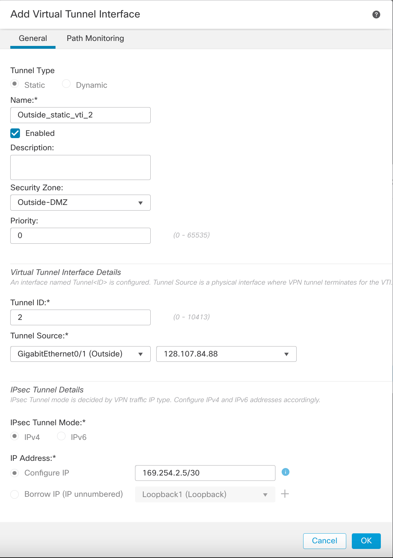 Umbrella SIG AutoTunnel Configuration
