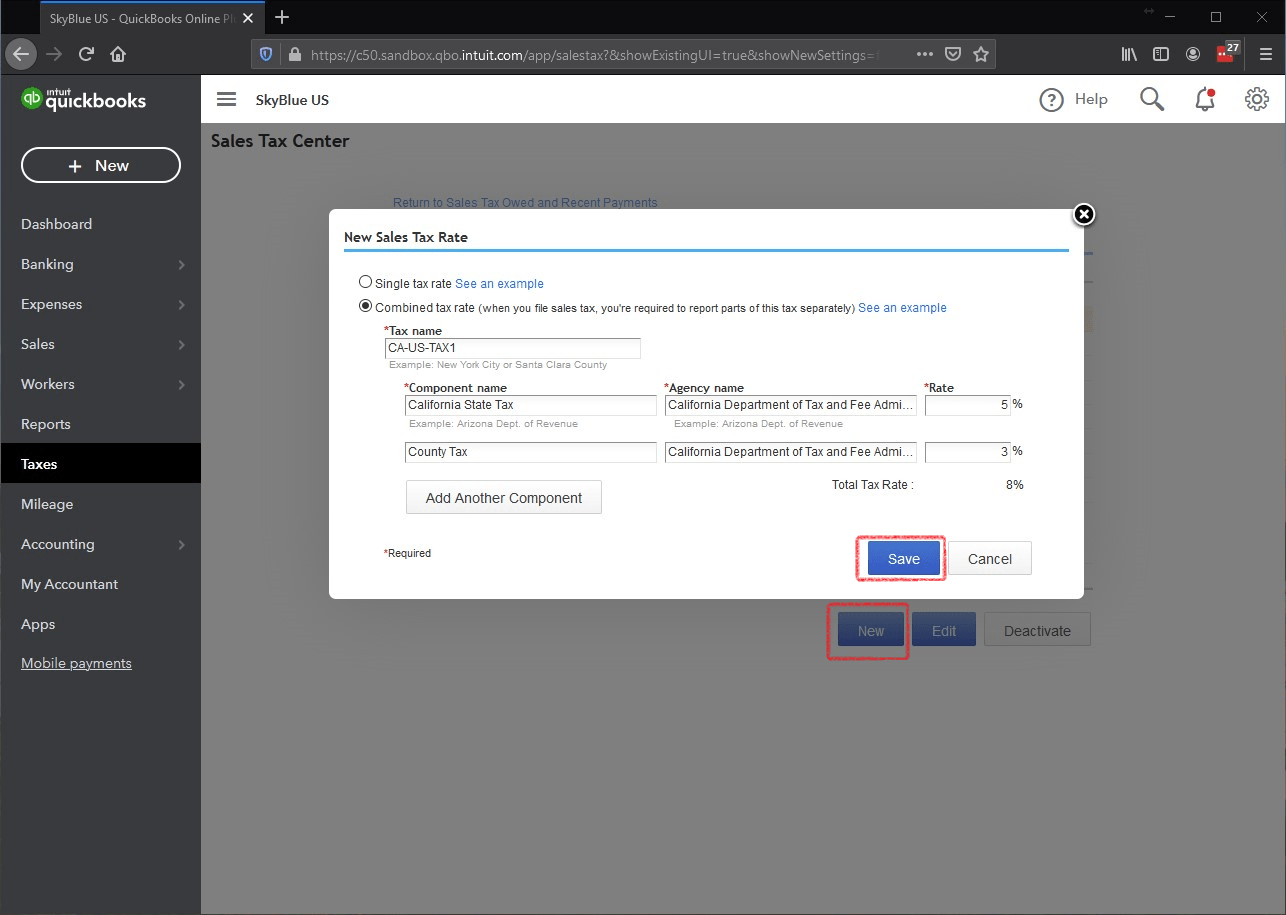 QuickBooks Online and Work 365 Taxes