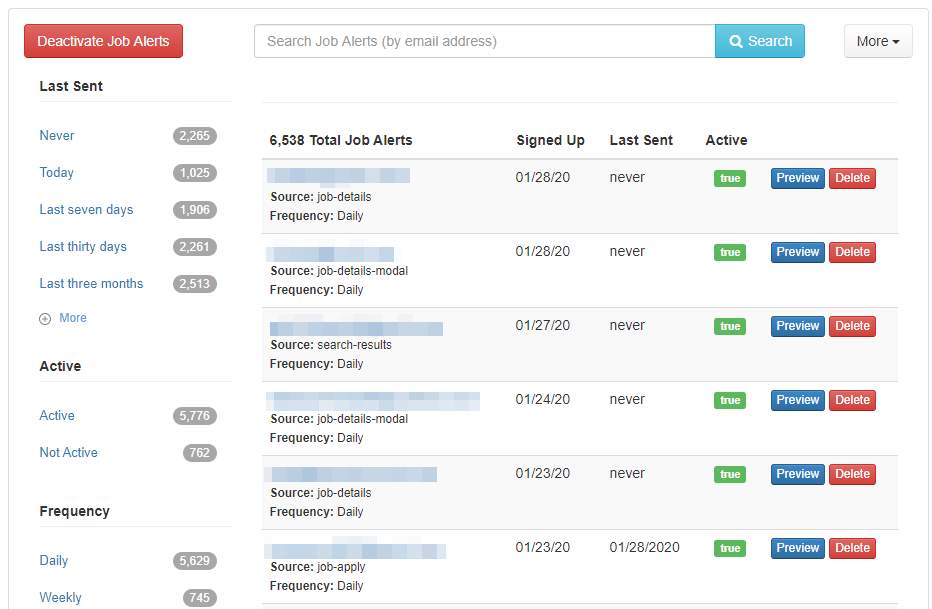 Using Job Alerts By Email