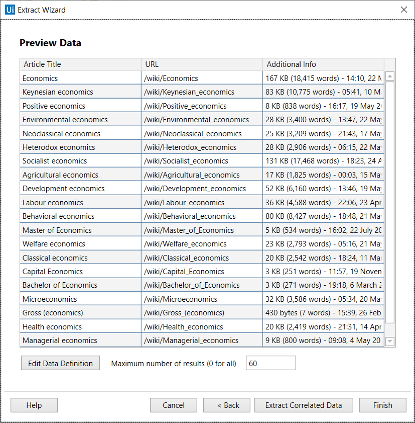 Example of Using Data Scraping