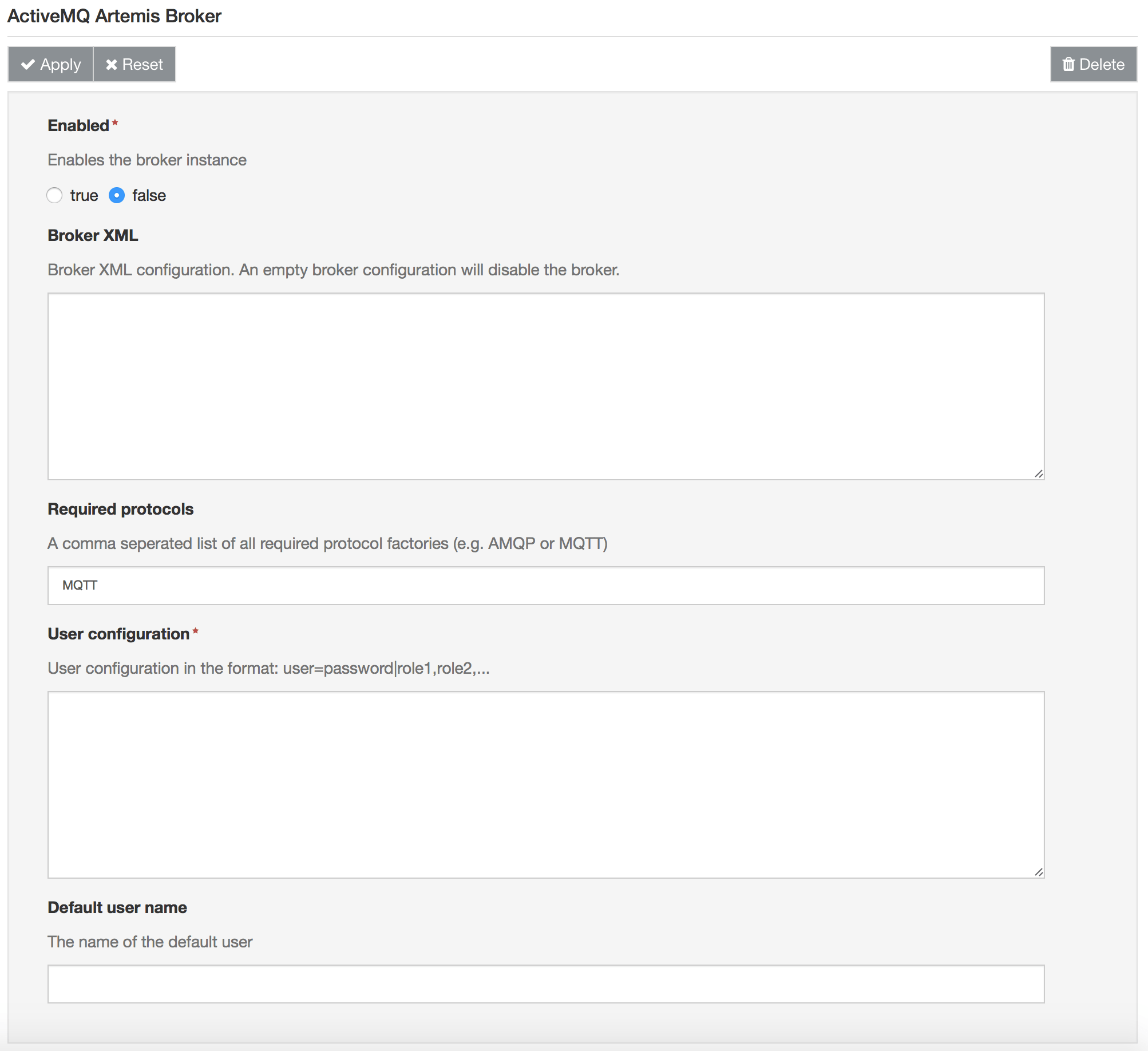 ActiveMQ Artemis Broker Service