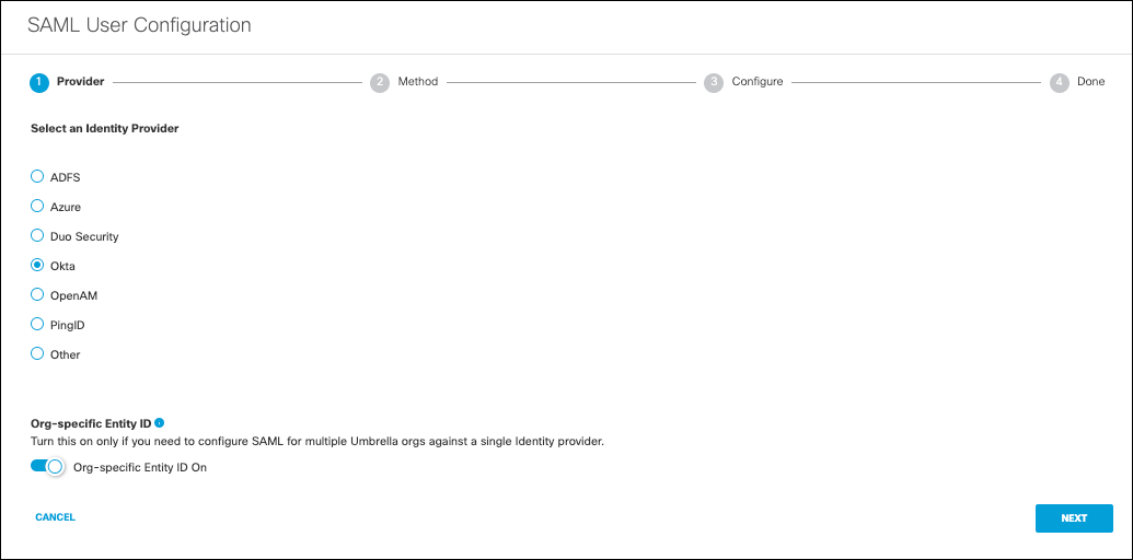 Configure SAML for Multiple EntityIDs