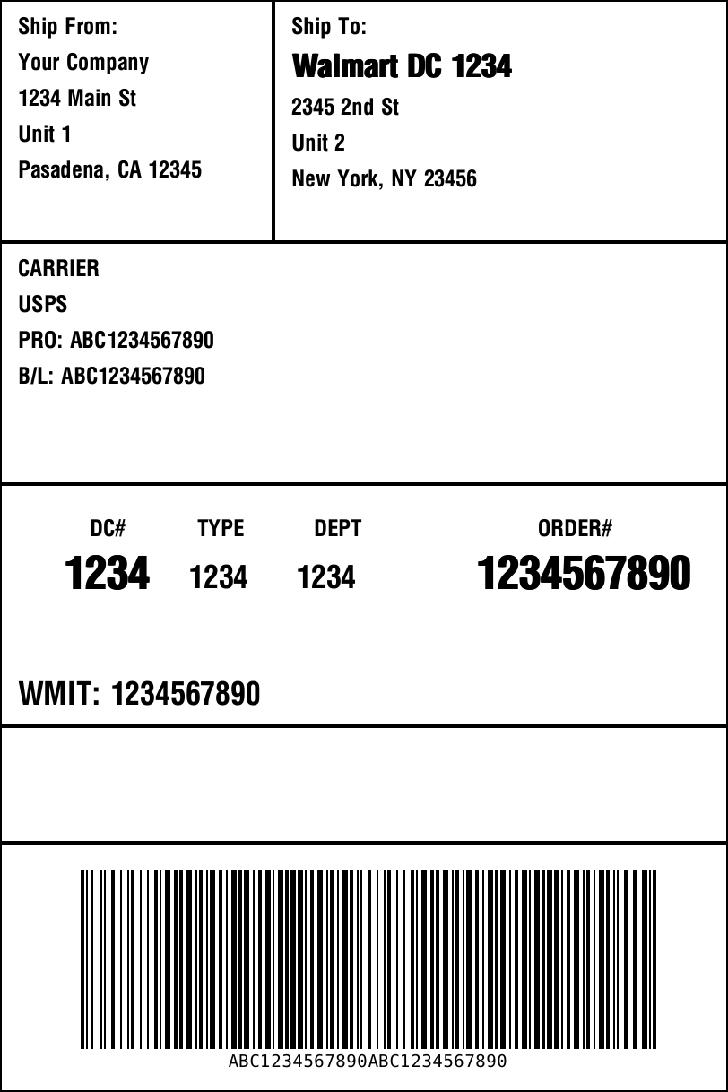 Generate a UCC128 (GS1128) Label