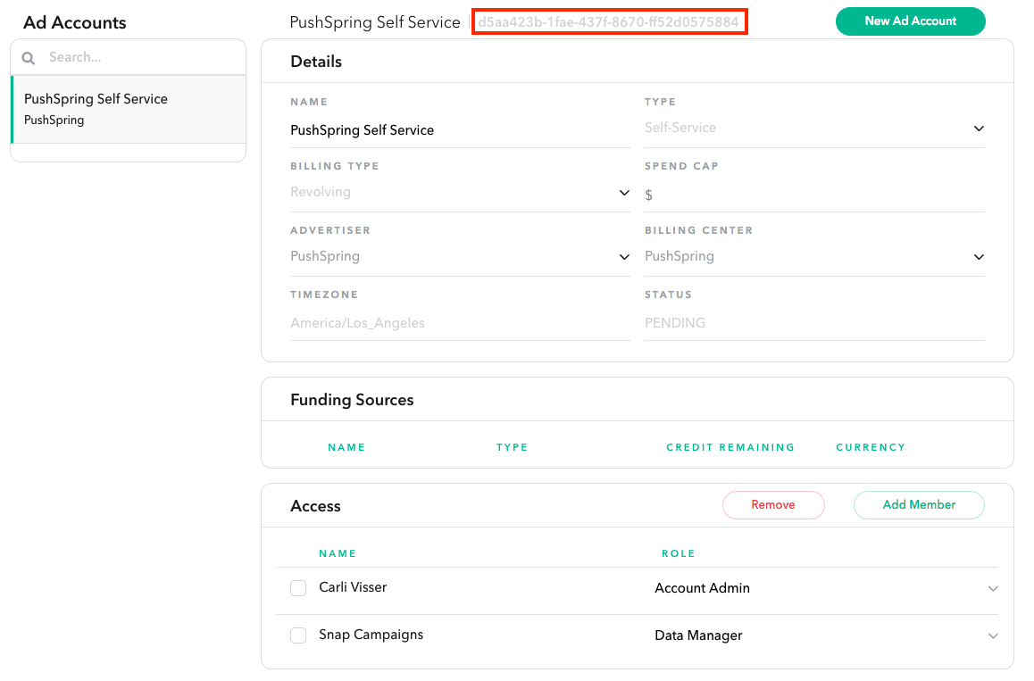 Snap Integration Setup