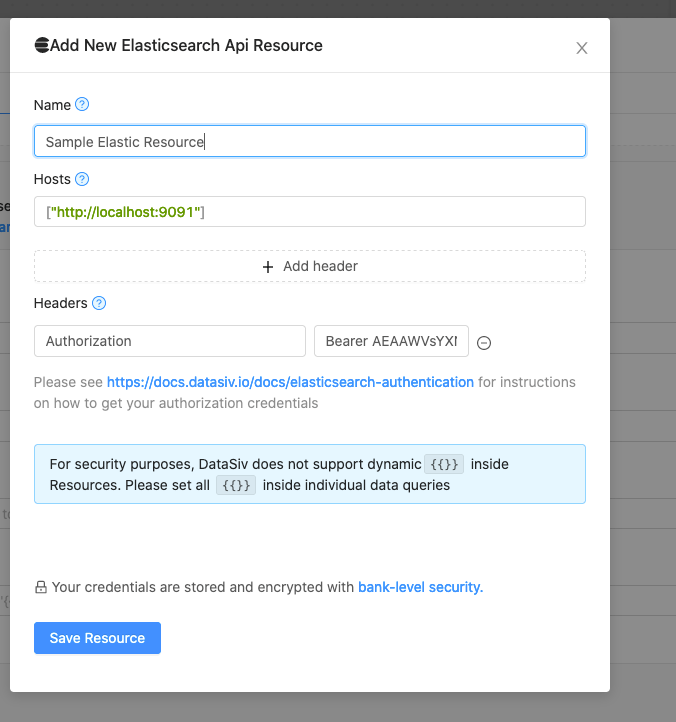 Elasticsearch Authentication
