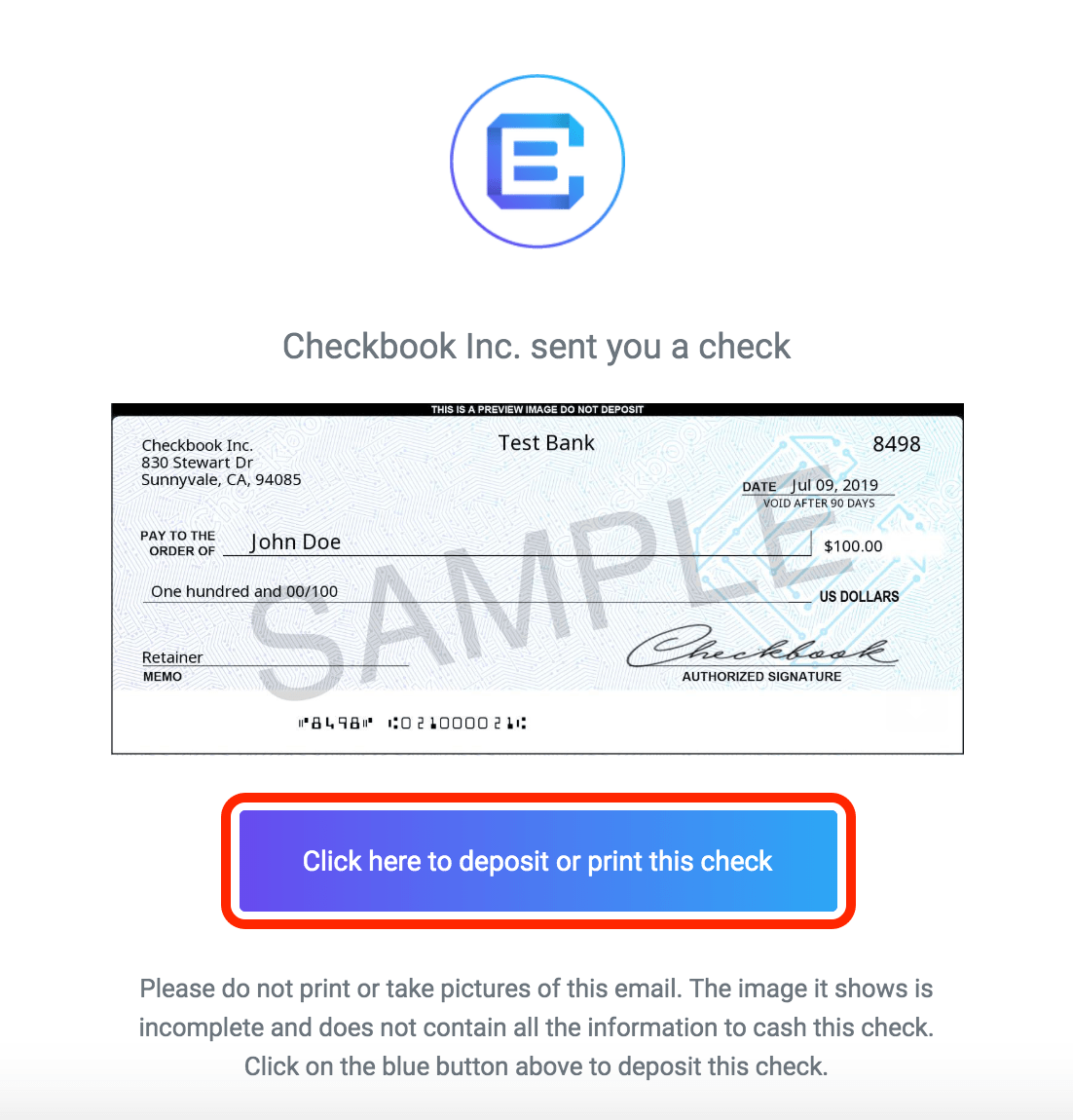 Deposit a Digital Check