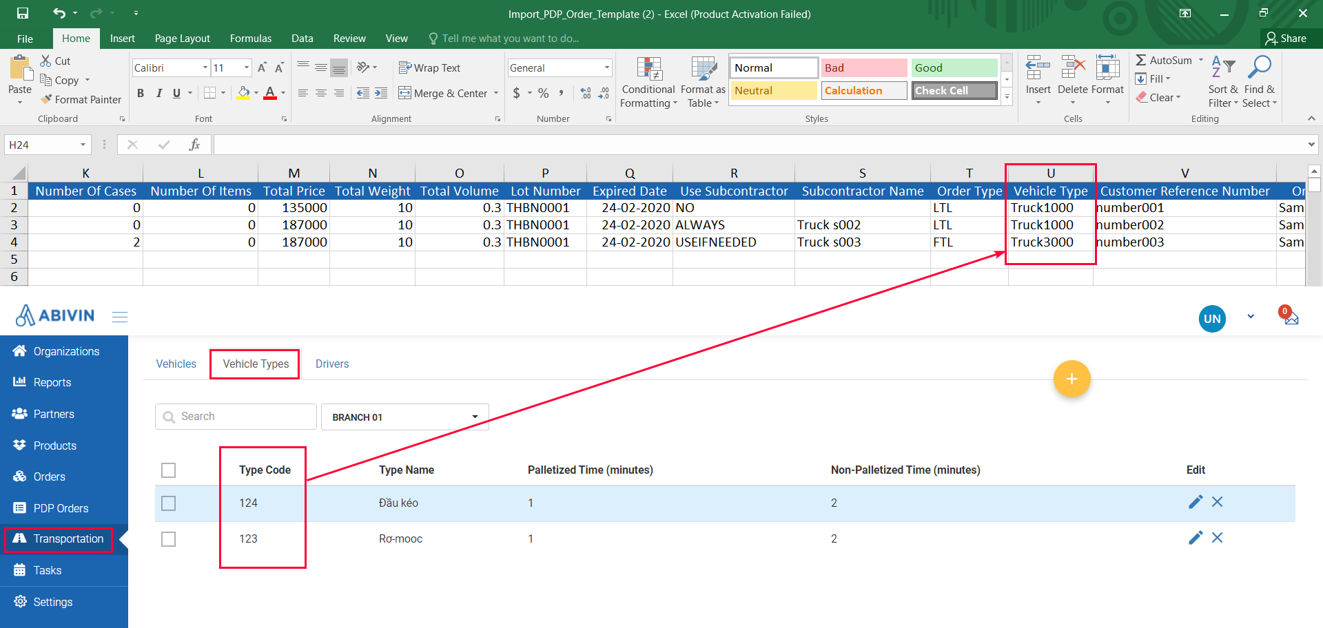 Trailer Abbreviation Codes