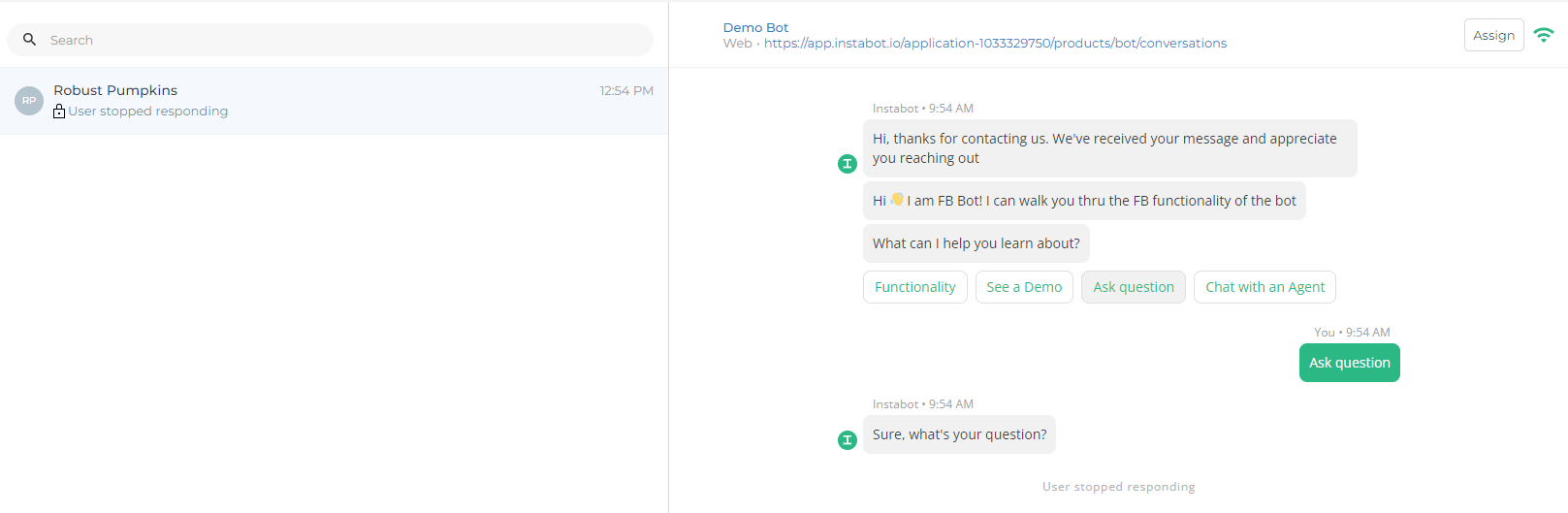What is the difference between the “User stopped responding” and “User