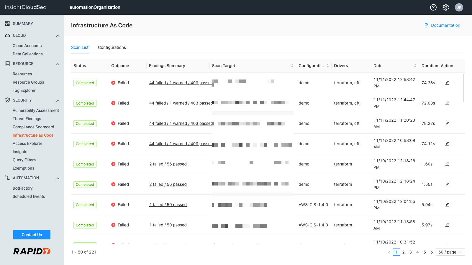 Viewing Scan Results