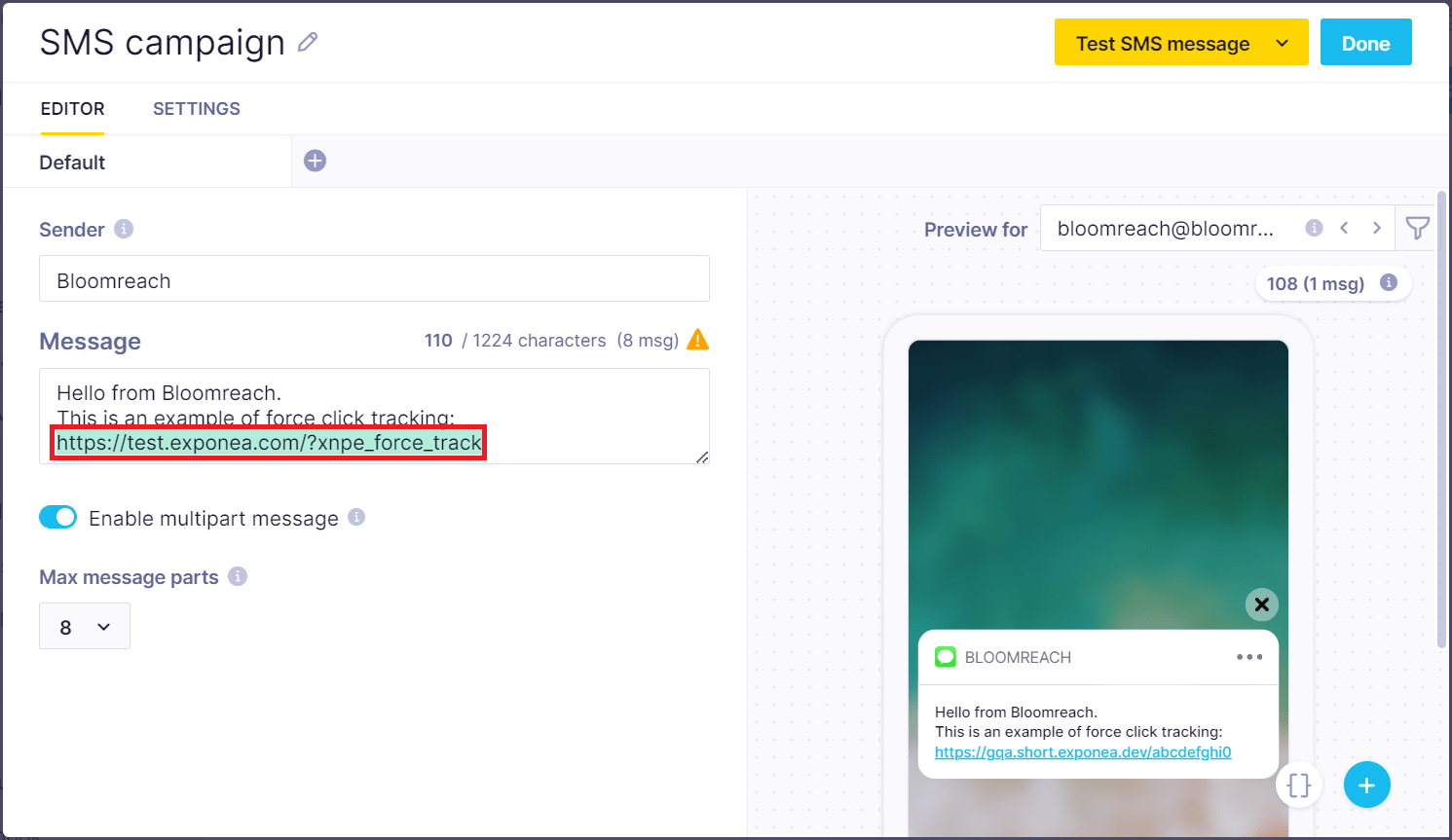 Configuration of the tracking consent categories