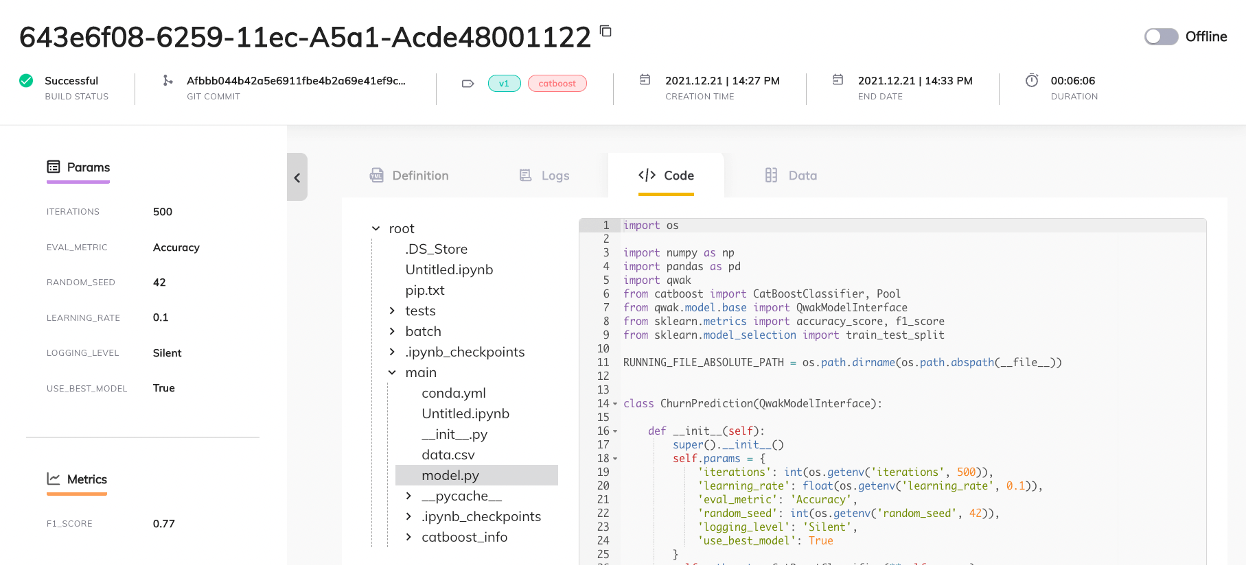 Building a Qwak Model