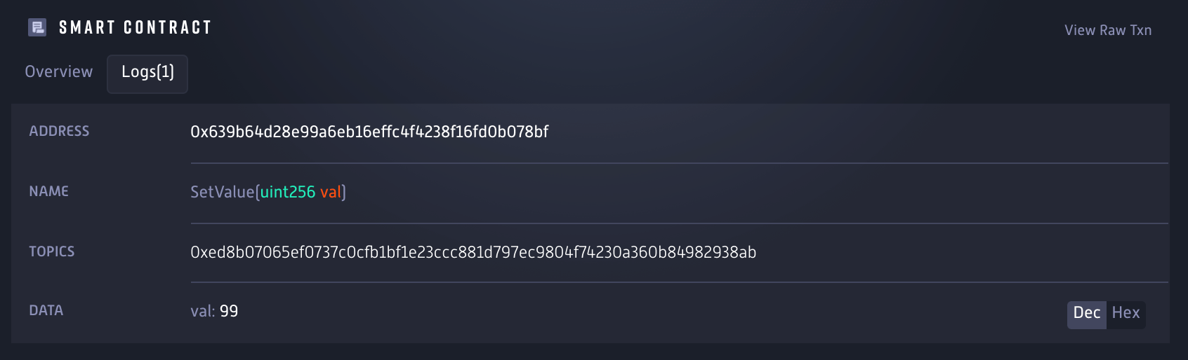 Explorer Tools for DApp Development