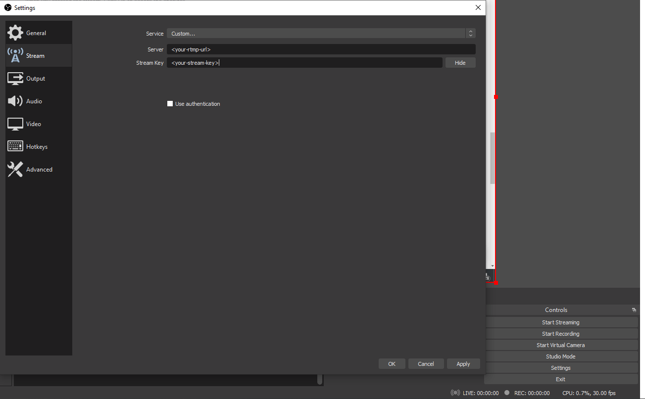 Using OBS with THEOlive