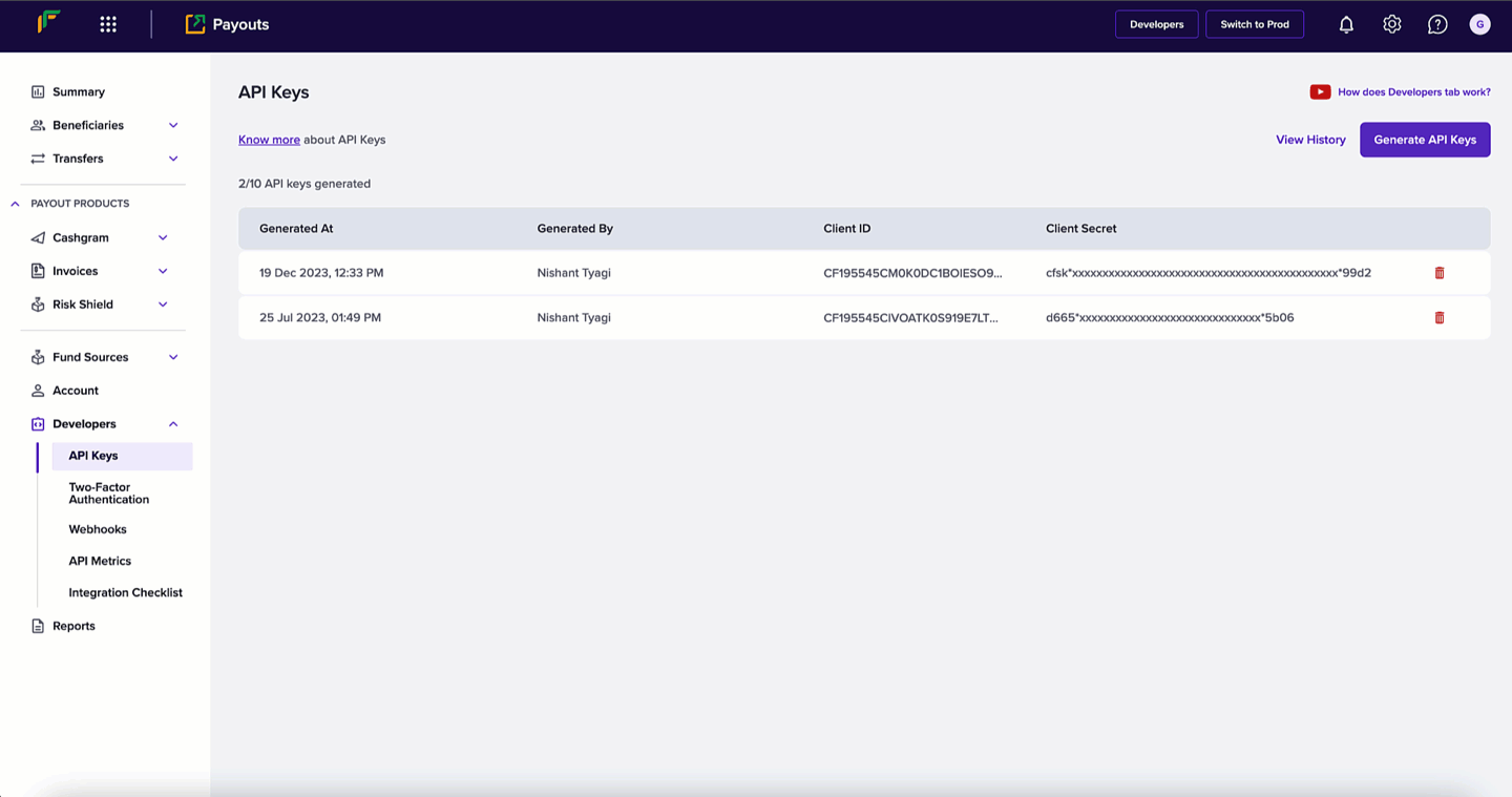Getting Started with Payouts APIs