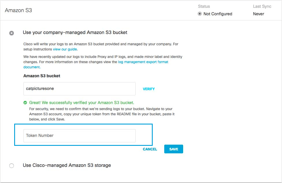 Enable Logging to Your Own S3 Bucket