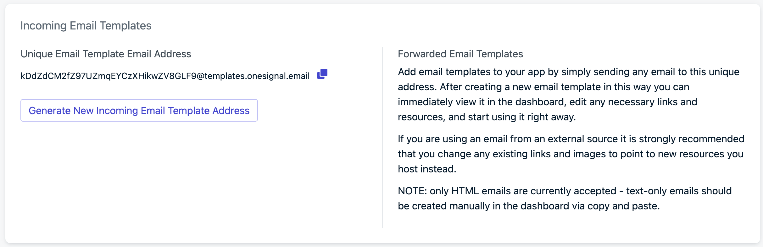 Email Template Forwarding