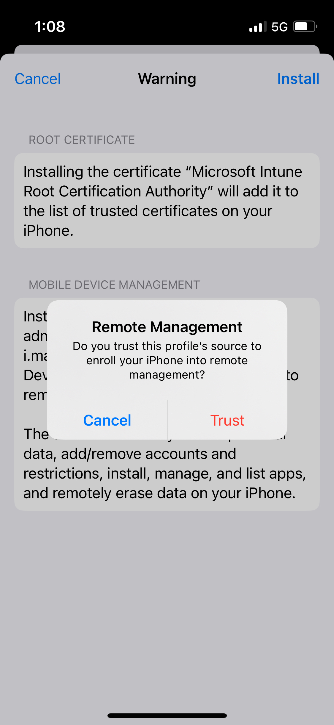 Intune iOS/iPadOS