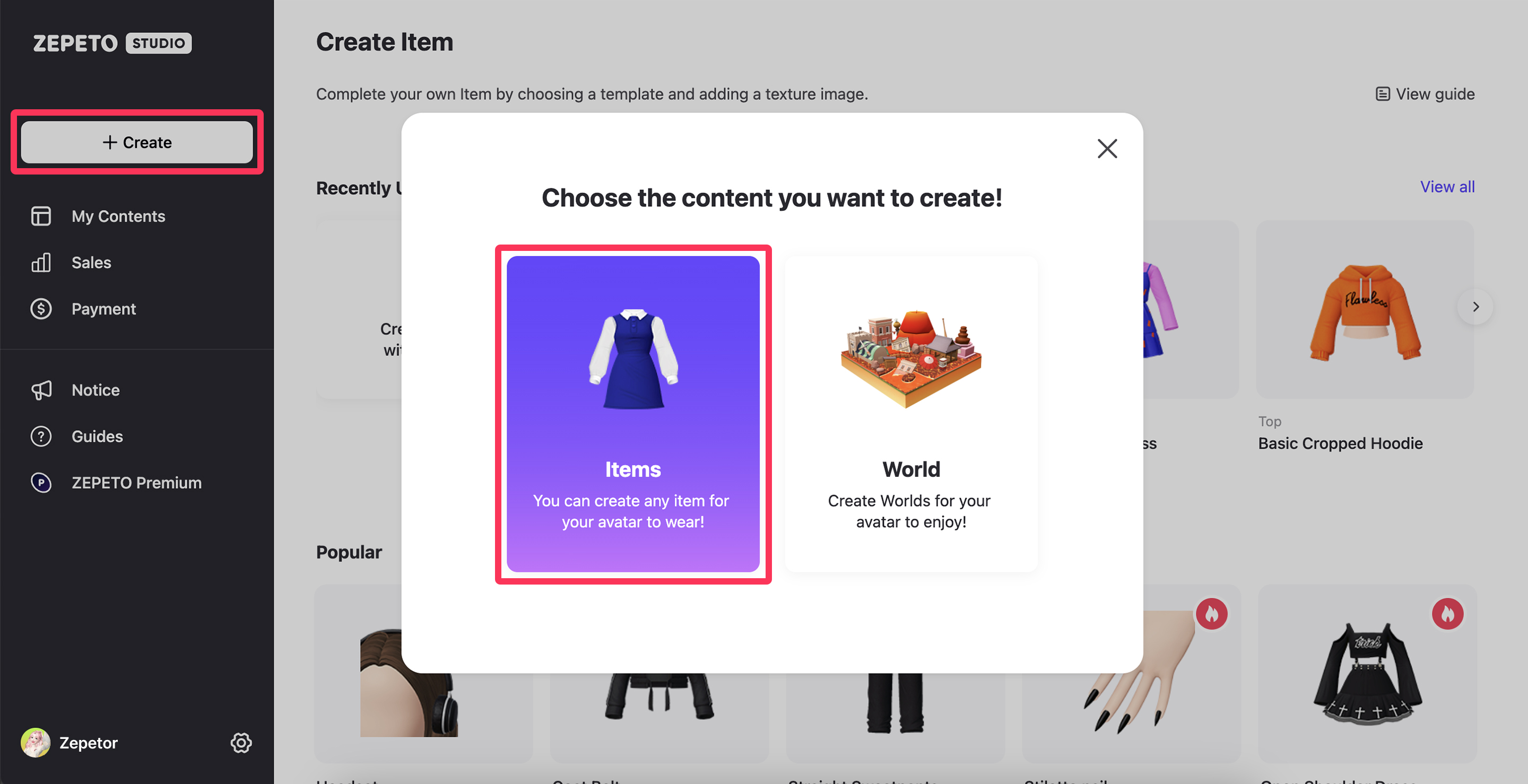 Creating Items Using the Template Editor(2D)