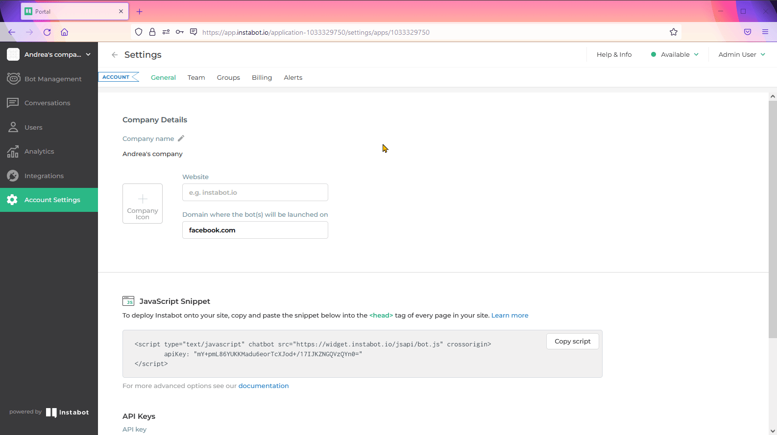 How to reset the password of a user on your Instabot account?