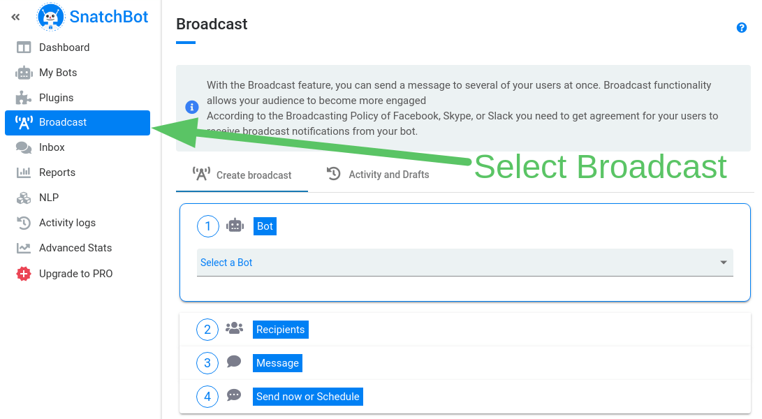 How to send a Broadcast
