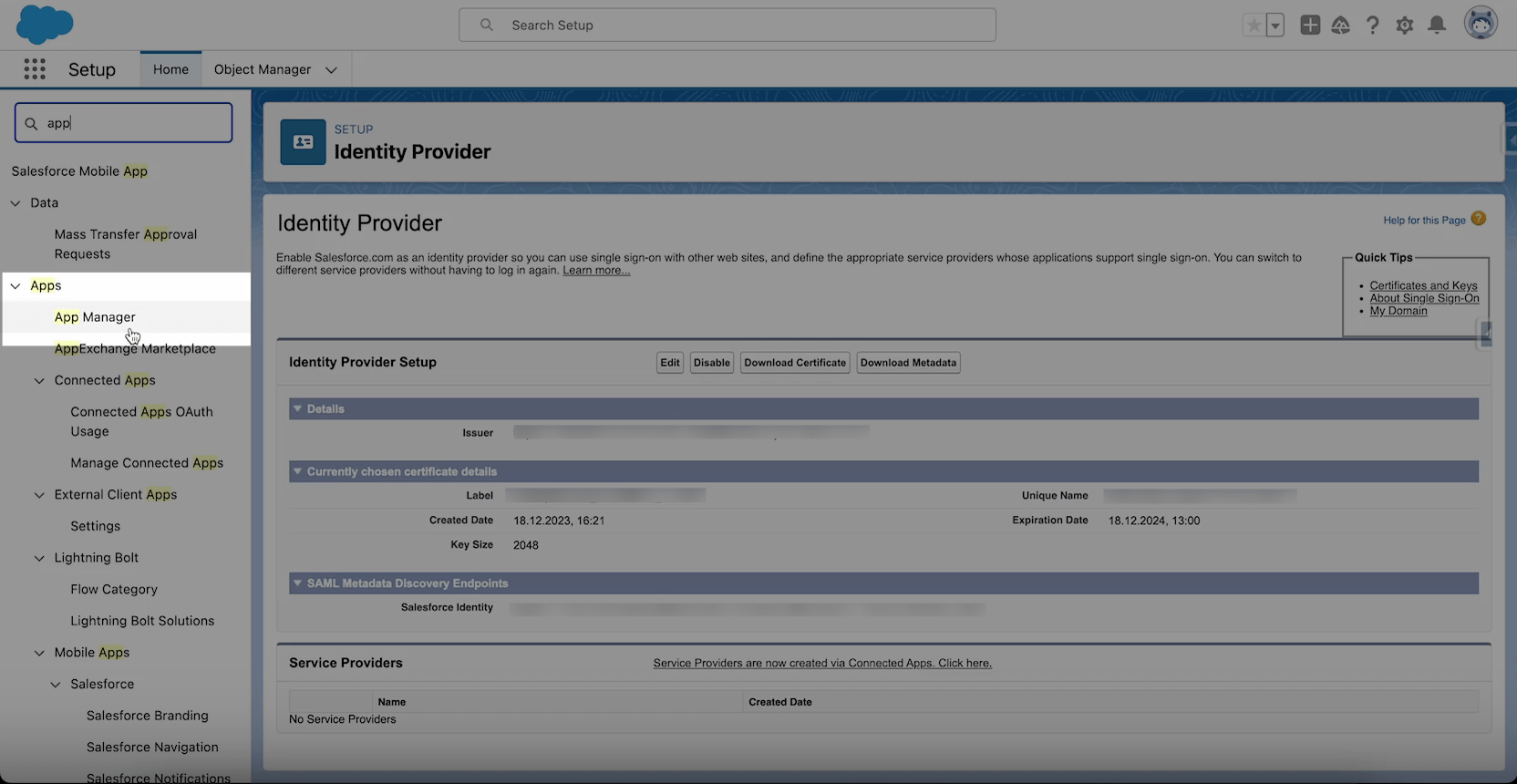 Configure SAML SSO With Salesforce
