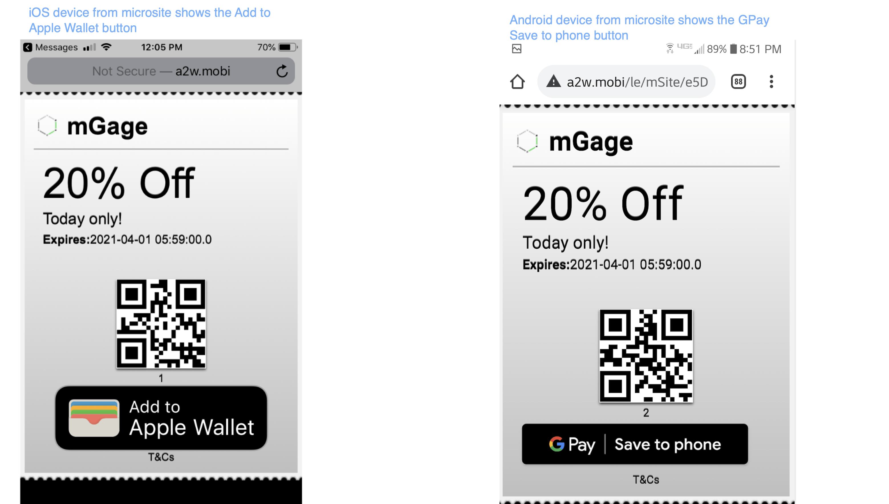 Deliver Mobile Wallet Coupons