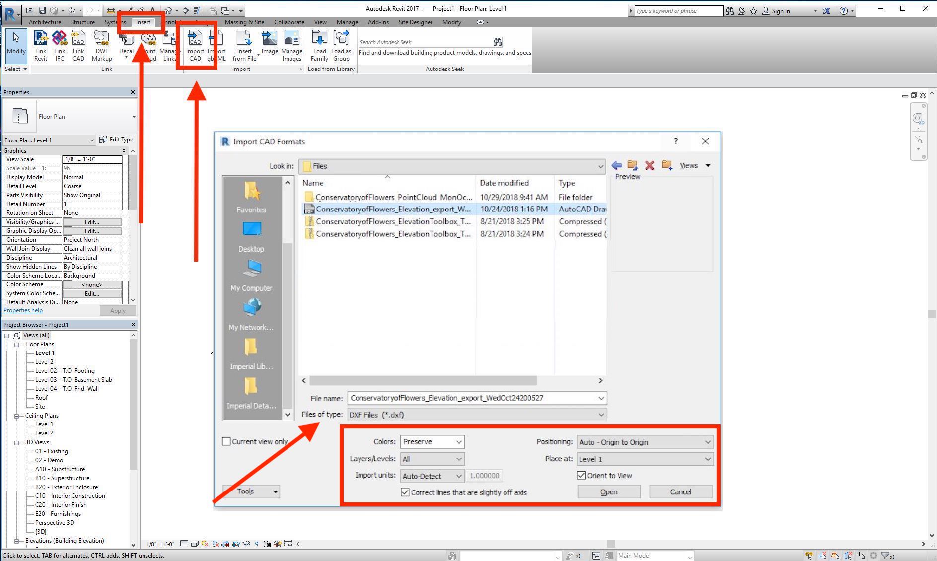 Importing data into Revit