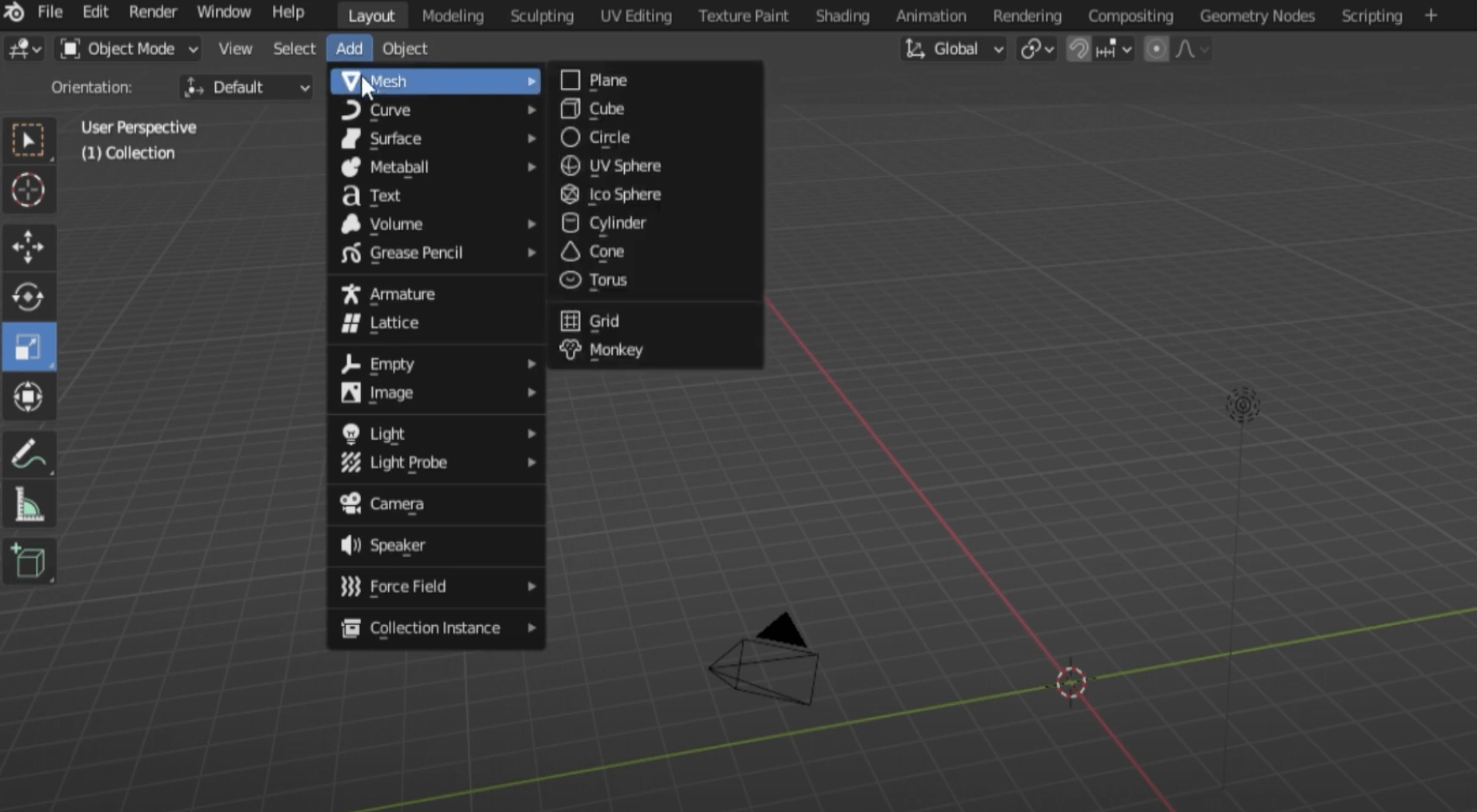Exploring the 3D Blender Interface