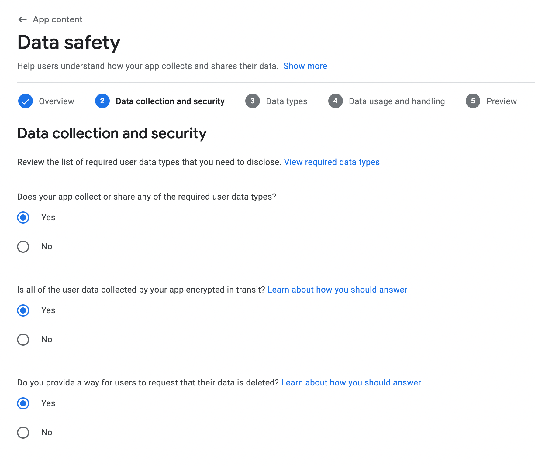 Google Play Data Safety