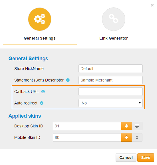 Redirect after a purchase
