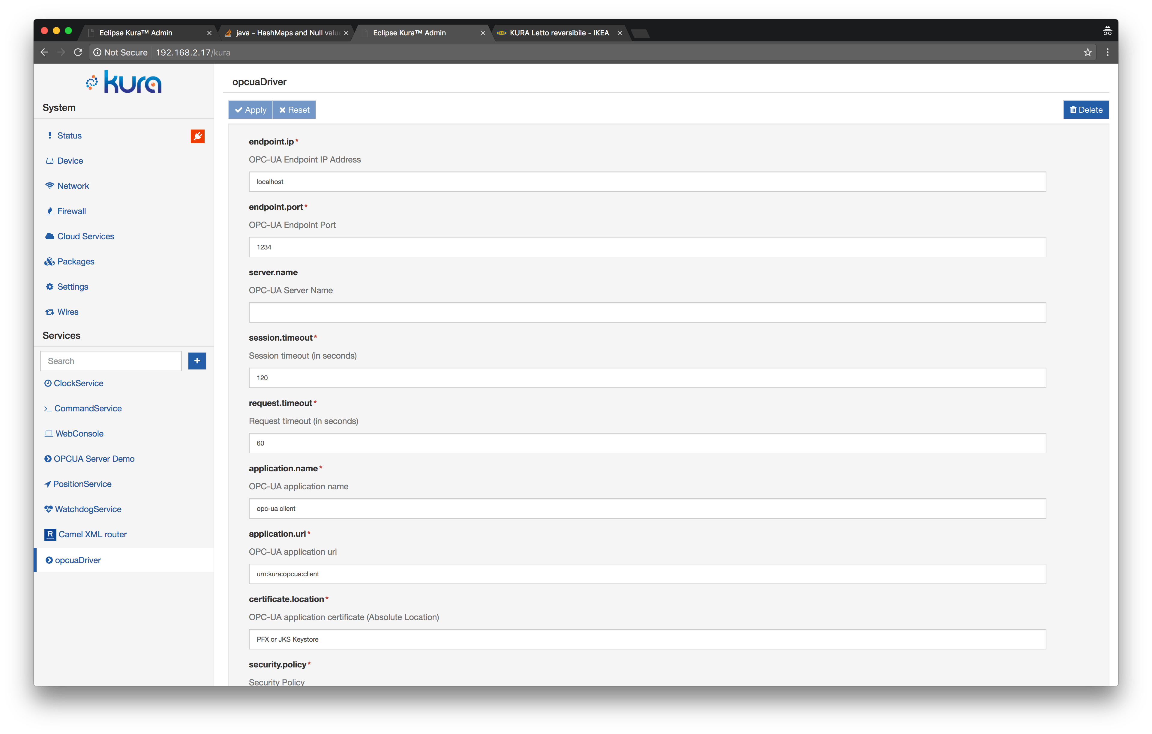 OPCUA Application