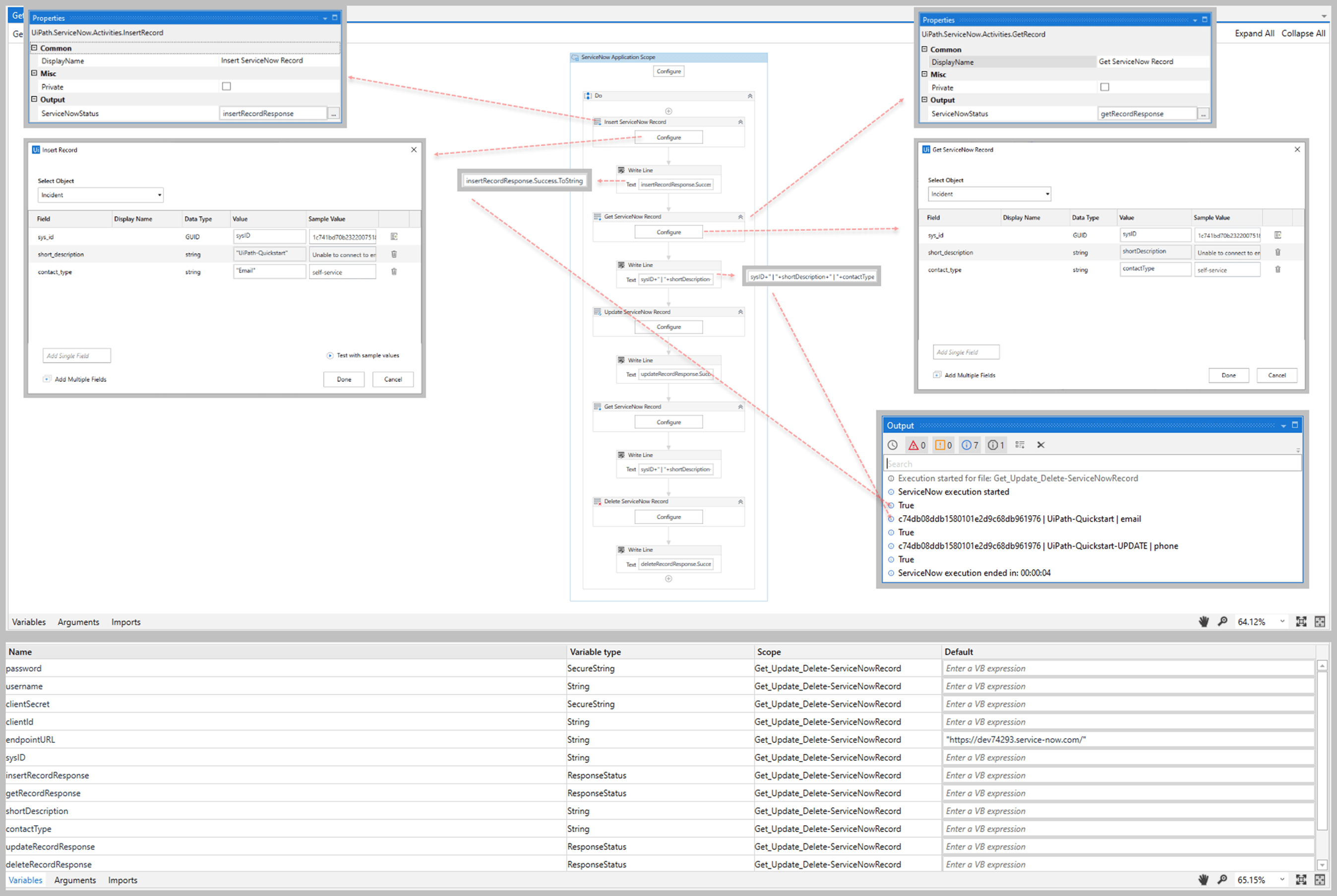 Insert ServiceNow Record