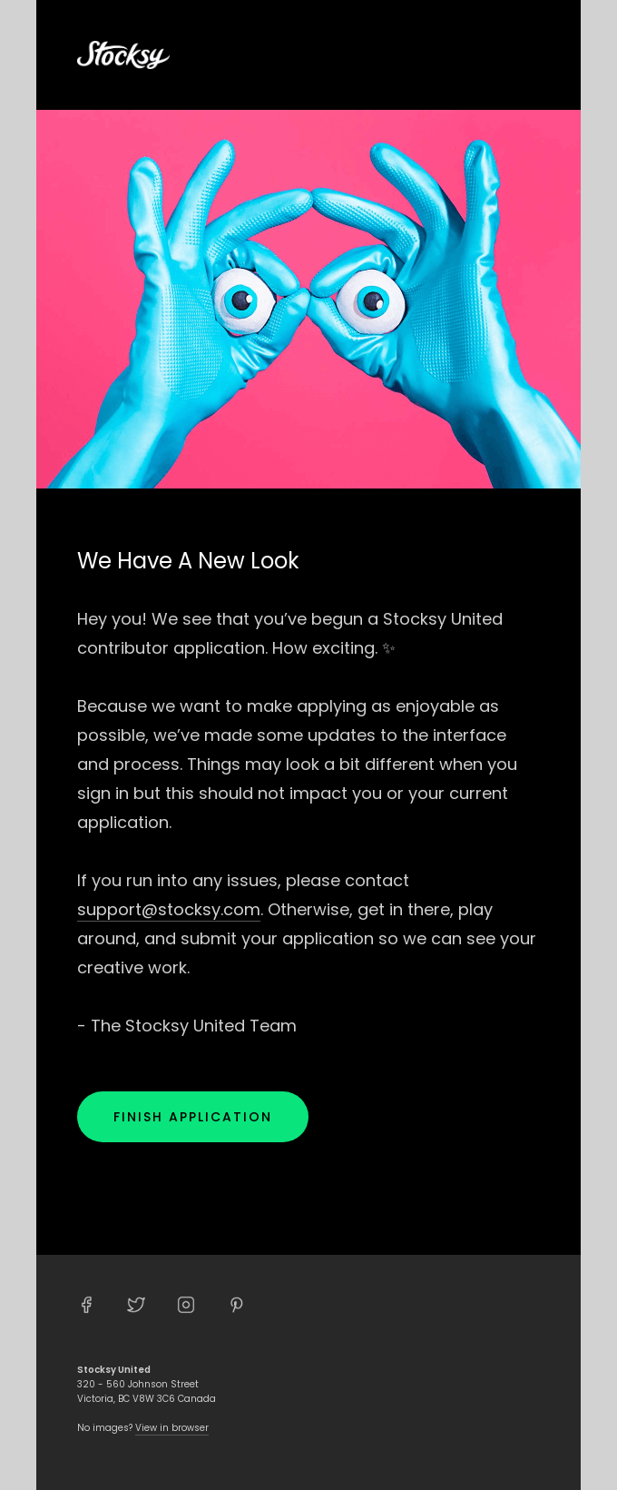 We’re changing the application process 👋 from Stocksy United Desktop