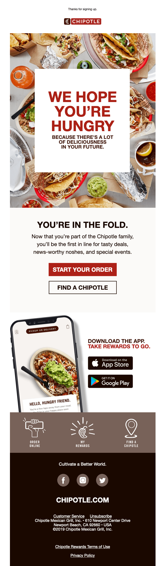 Smiles Davis from Chipotle Desktop Email View Really Good