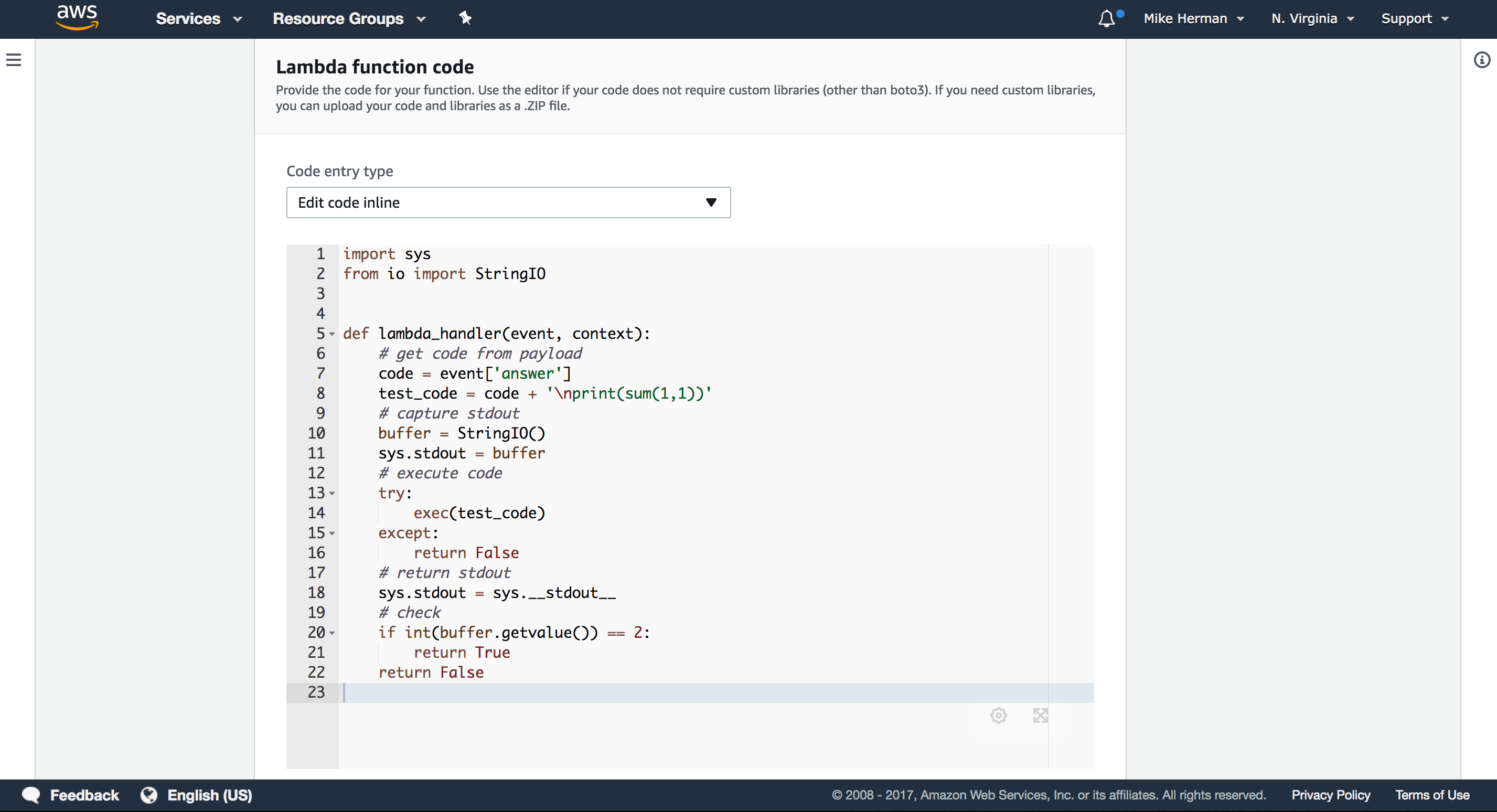 Code Evaluation With AWS Lambda and API Gateway Real Python