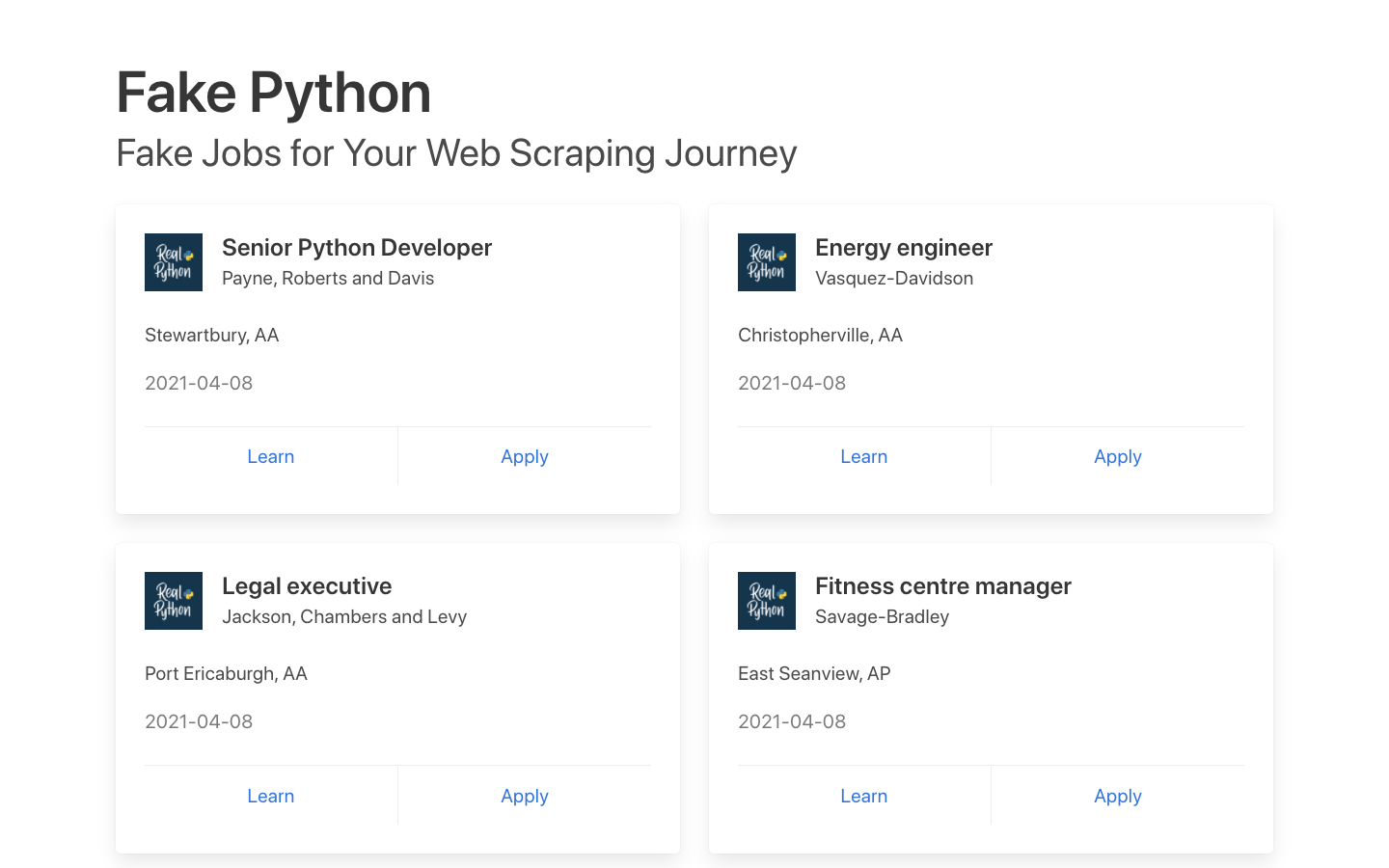 Beautiful Soup Build a  Scraper With Python Real Python