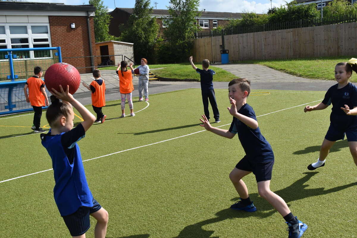 Invasion Games in Year 3 Delph Side Community Primary School