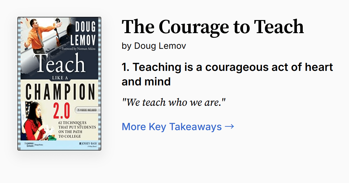 The Courage to Teach Summary, Quotes, FAQ, Audio(06)