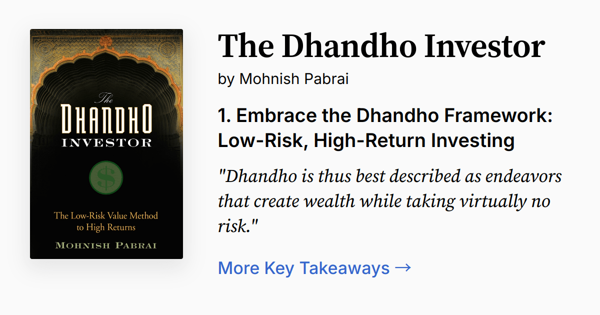 The Dhandho Investor Summary, Quotes, FAQ, Audio