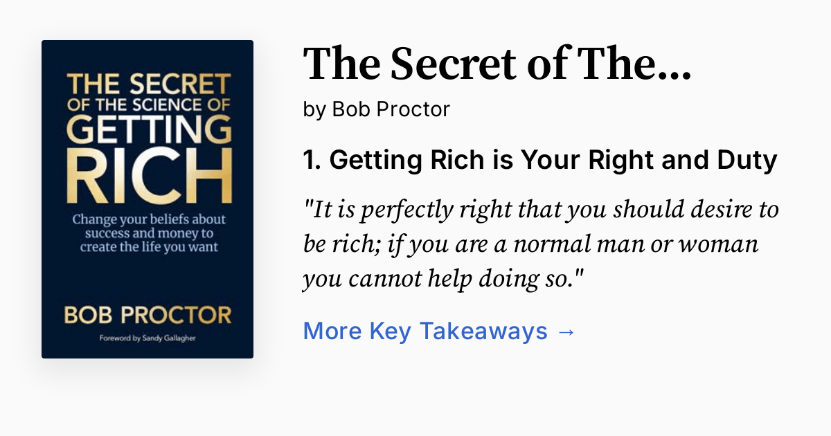 The Secret of The Science of Getting Rich Summary, Audio, Quotes, FAQ