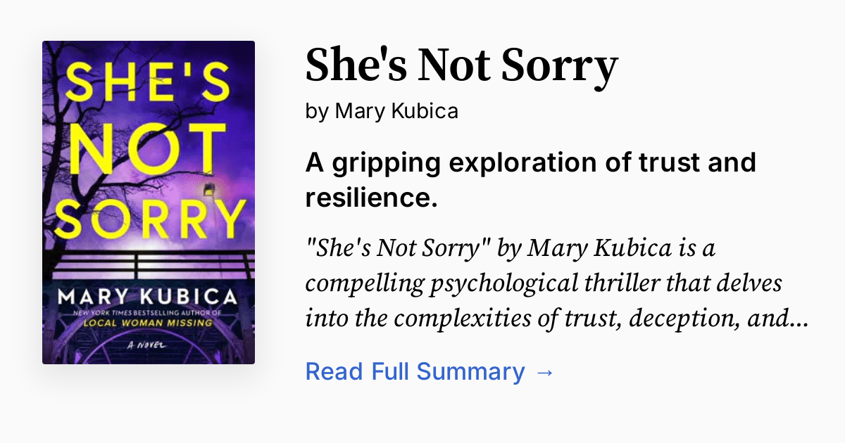 She's Not Sorry Summary, Audio, Analysis, FAQ
